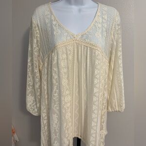 NWT Maurices Lace Top